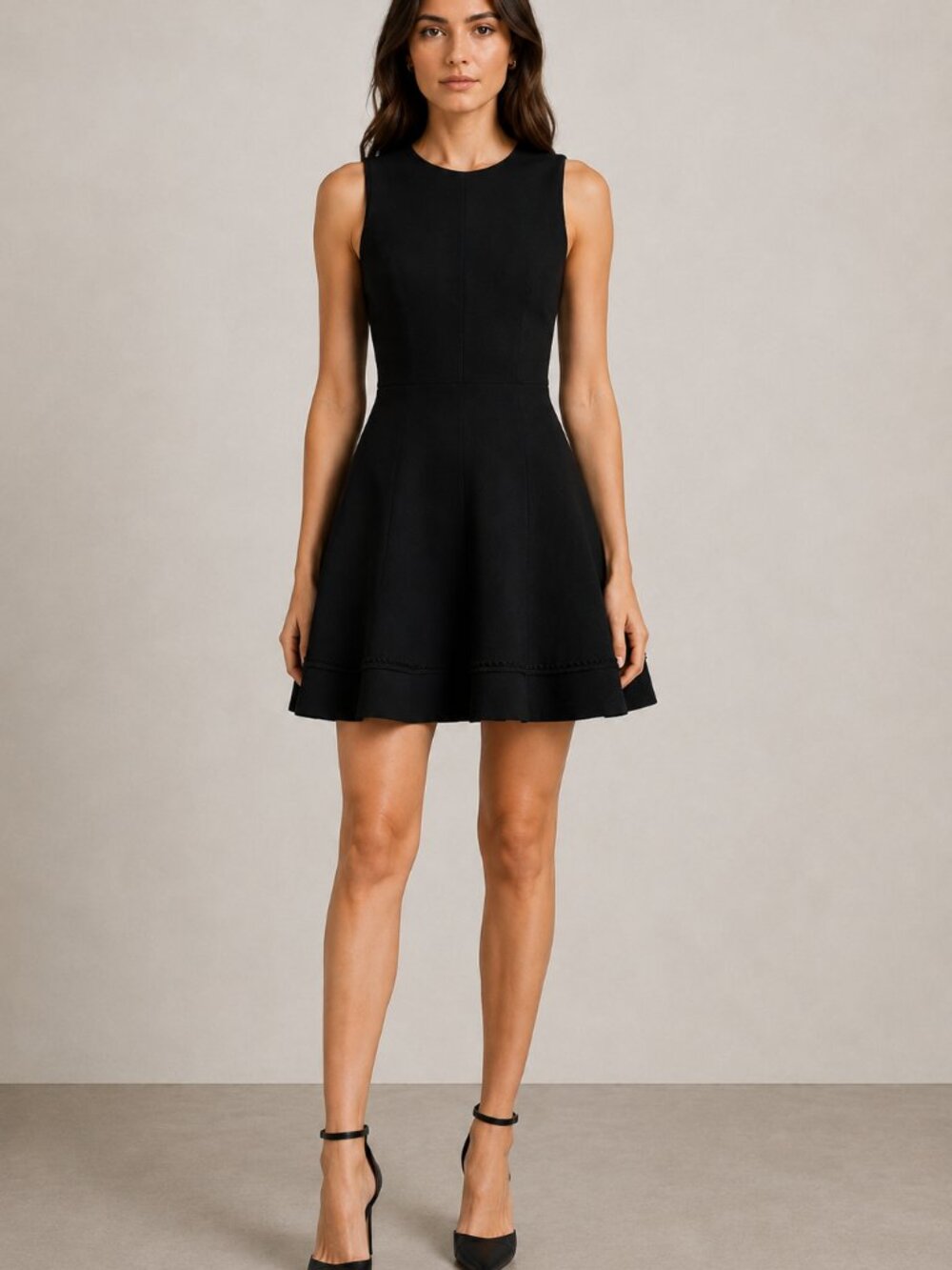 Victoria Beckham Black Fit & Flare Mini Dress US 8 *